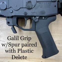 KNS GALIL ENHANCED PISTOL GRIP, SMOOTH WITH SPUR