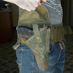 P1 P38 CAMO HOLSTER USED, GERMAN