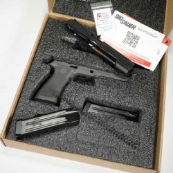 SIG CALIBER X-CHANGE KIT 9MM P320-X5, GRAY FINISH, FIBER OPTIC FRONT & R2 ADJUSTABLE REAR, TWO MAGS