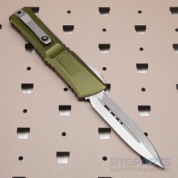 MICROTECH COMBAT TROODON GEN III D/E OTF AUTOMATIC KNIFE, OD GREEN, 4 INCH, STONEWASH, 1142-10OD