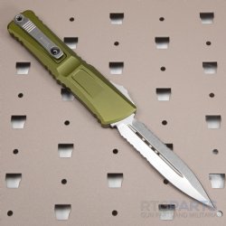 MICROTECH COMBAT TROODON GEN III D/E OTF AUTOMATIC KNIFE, OD GREEN, 4 INCH, STONEWASH, P/S, 1142-11OD