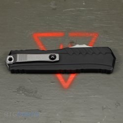 MICROTECH CYPHER II D/E OTF AUTOMATIC KNIFE, NATURAL CLEAR, 3.5 INCH, APOCALYPTIC, 1242-10APNC