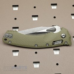 MICROTECH AMPHIBIAN, S/E, RAM-LOCK, OD GREEN, FLUTED G10, 3.9 INCH, 137RL-10FLGTOD