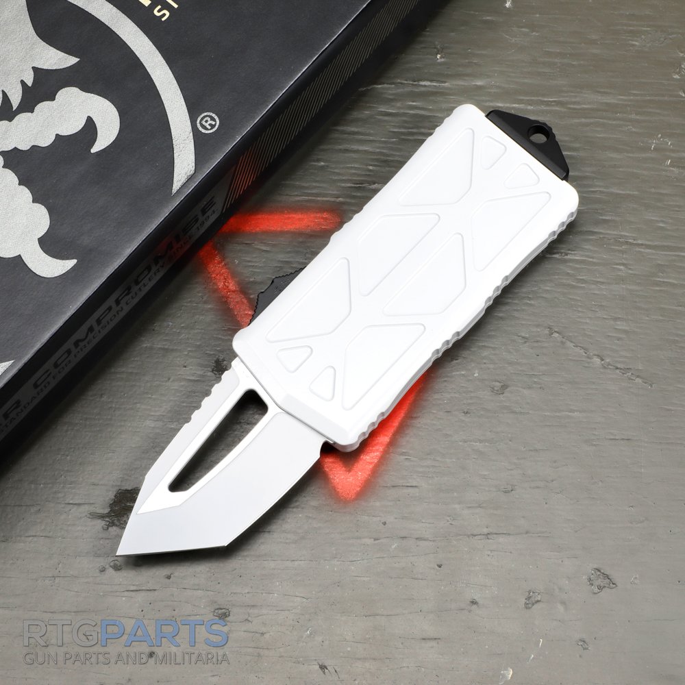 Microtech Exocet, T/E OTF, Automatic Knife, Stormtrooper, White, Tanto ...