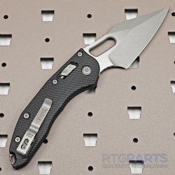 MICROTECH STITCH, S/E, RAM-LOK, BLACK, FLUTED G10, 3.7 INCH, APOCALYPTIC, 169RL-10APFLGTBK