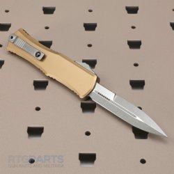 MICROTECH HERA II MINI D/E BAYONET OTF, AUTOMATIC KNIFE, TAN, 3 INCH, APOCALYPTIC, 1701M-10APTA