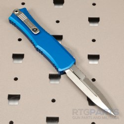 MICROTECH HERA II MINI D/E BAYONET OTF, AUTOMATIC KNIFE, BLUE, 3 INCH, STONEWASH, 1701M-10BL