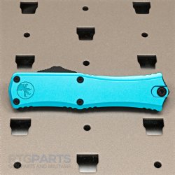 MICROTECH HERA II MINI D/E BAYONET OTF, AUTOMATIC KNIFE, TURQUOISE, 3 INCH, SERRATED, 1701M-4TQ