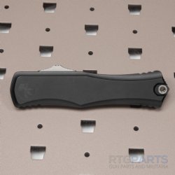 MICROTECH HERA II D/E OTF AUTOMATIC KNIFE, BLACK, 4 INCH, STONEWASH, 1702-10