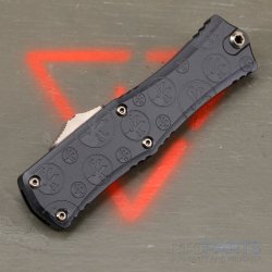 MICROTECH HERA II MINI SIGNATURE SERIES, D/E OTF, DAMASCUS, CLAW BURST DEEP ENGRAVED, 3 INCH, 1702M-16CBS