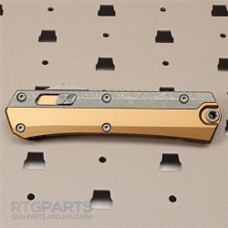 MICROTECH GLYKON D/E OTF AUTOMATIC KNIFE, TAN, 3.75 INCH, TOP SERRATED, APOCALYPTIC, 184-11APTA