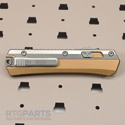 MICROTECH GLYKON D/E OTF AUTOMATIC KNIFE, TAN, 3.75 INCH, STONEWASH, 184-10TA 