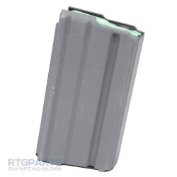 D&H AR15 STRAIGHT 20RD 5.56 MAGAZINE, ANODIZED FINISH, GREEN FOLLOWER, GRAY