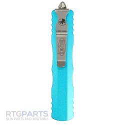 MICROTECH DIRAC D/E OTF AUTOMATIC KNIFE, TURQUOISE, 2.9 INCH, STONEWASH, 225-10TQ