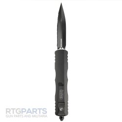 MICROTECH DIRAC DELTA D/E OTF AUTOMATIC KNIFE, BLACK, 3.75 INCH, TACTICAL, SERRATED, 227-3T