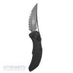MICROTECH BRACHIAL AUTO KNIFE, S/E, BLACK, 3.25 INCH, BLACK SERRATED, 268A-3T