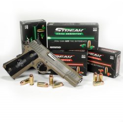 AMMO INC STREAK 45ACP 230GR TMC, NON-INCENDIARY TRACER, GREEN, 50RD BOX