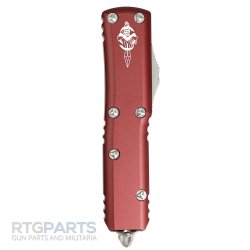 MICROTECH UTX-85 WARHOUND OTF AUTOMATIC KNIFE, MERLOT, 3.125 INCH, STONEWASH, 719W-10MRS