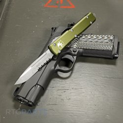 MICROTECH ULTRATECH S/E OTF AUTOMATIC KNIFE, OD GREEN, 3.4 INCH, APOCALYPTIC, P/S, 121-11APOD