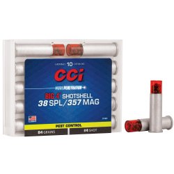 CCI SHOTSHELL 357 MAG / 38 SPECIAL 84GR #4 SHOT SIZE, 10RD BOX