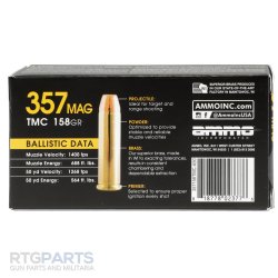 AMMO INC 357 MAGNUM 158GR TMC, 50RD BOX