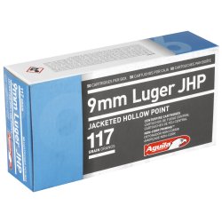 AGUILA 9MM 117GR JHP, 50RD BOX