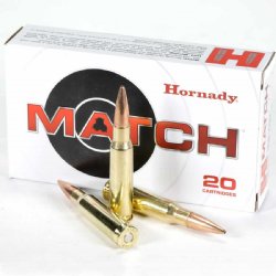 HORNADY MATCH .308 WIN 178GR BTHP, 20RD/BOX