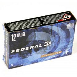 FEDERAL POWERSHOK 12GA 3" #4 BUCK, 5/BOX