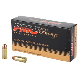 PMC BRONZE AMMUNITION 32ACP 71GR FMJ, 50RD/BOX