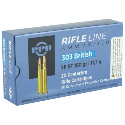 PRVI PARTIZAN .303 BRITISH 180GR SOFT POINT, 20RD BOX