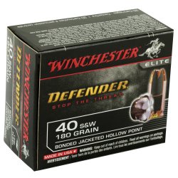 WINCHESTER DEFENDER .40SW 180GR JHP, 20RD/BOX