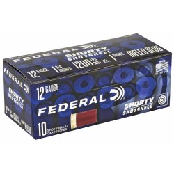 FEDERAL SHORTY SHOTSHELLS 12GA 1.75IN 1OZ RIFLED SLUG, 10RD BOX