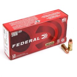 FEDERAL CHAMPION 9MM 115GR FMJ, 50RD BOX