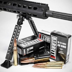 BARRETT AMMO .50BMG 661GR FMJ, PN 19372, 10RD/BOX