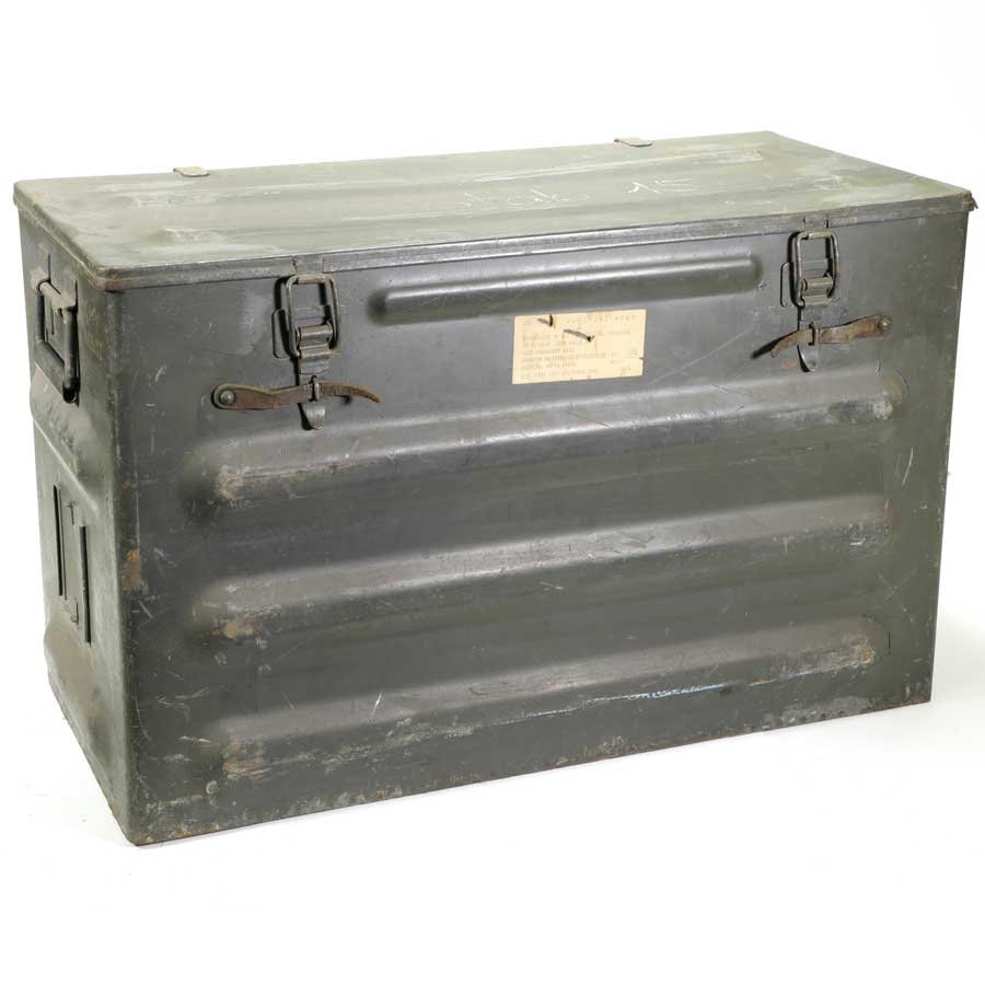 Swiss Army Metal Crate, Foot Locker, 16x26x12 Inch, Switzerland Surplus,  SWISS-CRATE, RTG Parts
