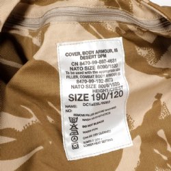 BRITISH DESERT CAMO SUMMER COMBAT VEST NEW, XL/XXL