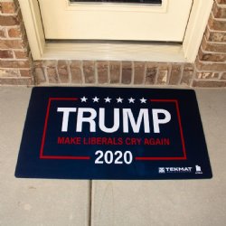 TRUMP - MAKE LIBERALS CRY AGAIN TEKMAT WORK MAT / DOOR MAT, 25x42