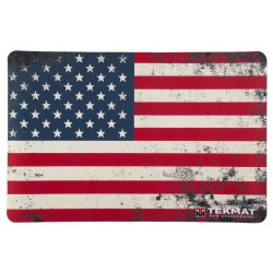 OLD GLORY US FLAG, RED WHITE BLUE, 11X17" GUN CLEANING & REPAIR MAT BY TEKMAT