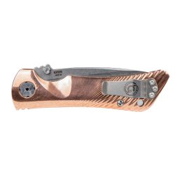 SOUTHERN GRIND SPIDER MONKEY FOLDING KNIFE 3.25" DROP POINT COPPER HANDLE