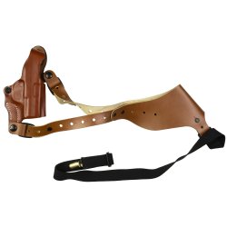 DESANTIS GUNHIDE 11Z CEO SHOULDER HOLSTER FOR SIG SAUER P365, LEFT HAND, TAN LEATHER