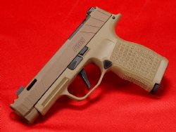 SIG GRIP MODULE ASSEMBLY, P365XL LXG, LASER ENGRAVED STIPPLING, COYOTE