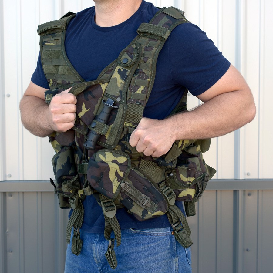 Czech Forest Camo Combat Vest, Surplus, Tactical Gear, GER-1374, RTG Parts