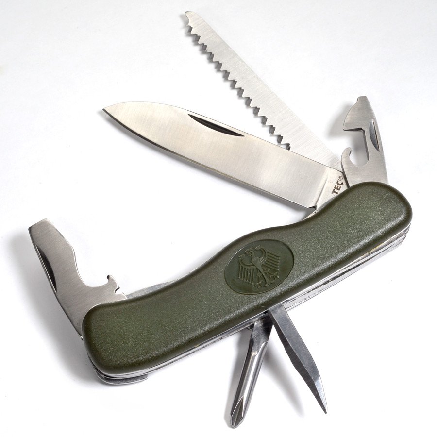 OD Green Multi-function Knife, Bundeswehr Logo, German Army, 15337100 ...