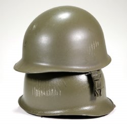 AUSTRIAN OD M1 STEEL HELMET WITH ADJUSTABLE LINER