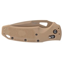 HOGUE K320 M17/M18 FOLDING KNIFE, TAN, DROP POINT 3.5", PVD COYOTE TAN FINISH