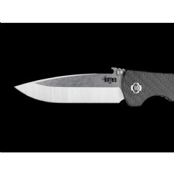 SOUTHERN GRIND BAD MONKEY FOLDING KNIFE 4" DROP POINT BLACK CARBON HANDLE