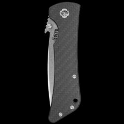 SOUTHERN GRIND BAD MONKEY FOLDING KNIFE 4" DROP POINT BLACK CARBON HANDLE