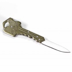 SOG KNIVES & TOOLS FOLDING KEY KNIFE, 1.5 INCH, BRASS