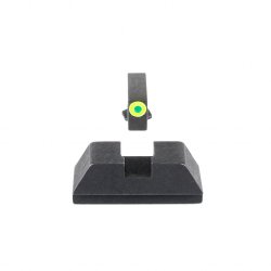 AMERIGLO 1L TALL OPTIC COMPATIBLE SIGHT SET FOR GLOCK 43X/48 MOS, GREEN TRITIUM W/ LUMIGREEN OUTLINE, BLACK REAR, 