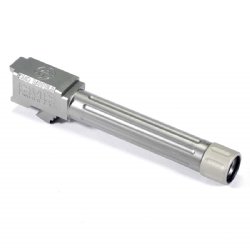 CMC TRIGGERS GLOCK DROP-IN THREADED BARREL, STAINLESS SATIN FINISH, FOR GLOCK 19 GEN 3 AND 4